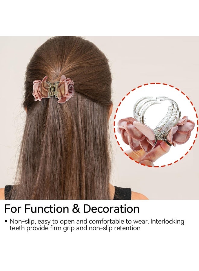 CLENEA 3Pcs Hair Clip Medium, 1.61 Inch Small Hair Claw Clips for High Ponytail,Shark Hair Clips (3 colors) - Image 5